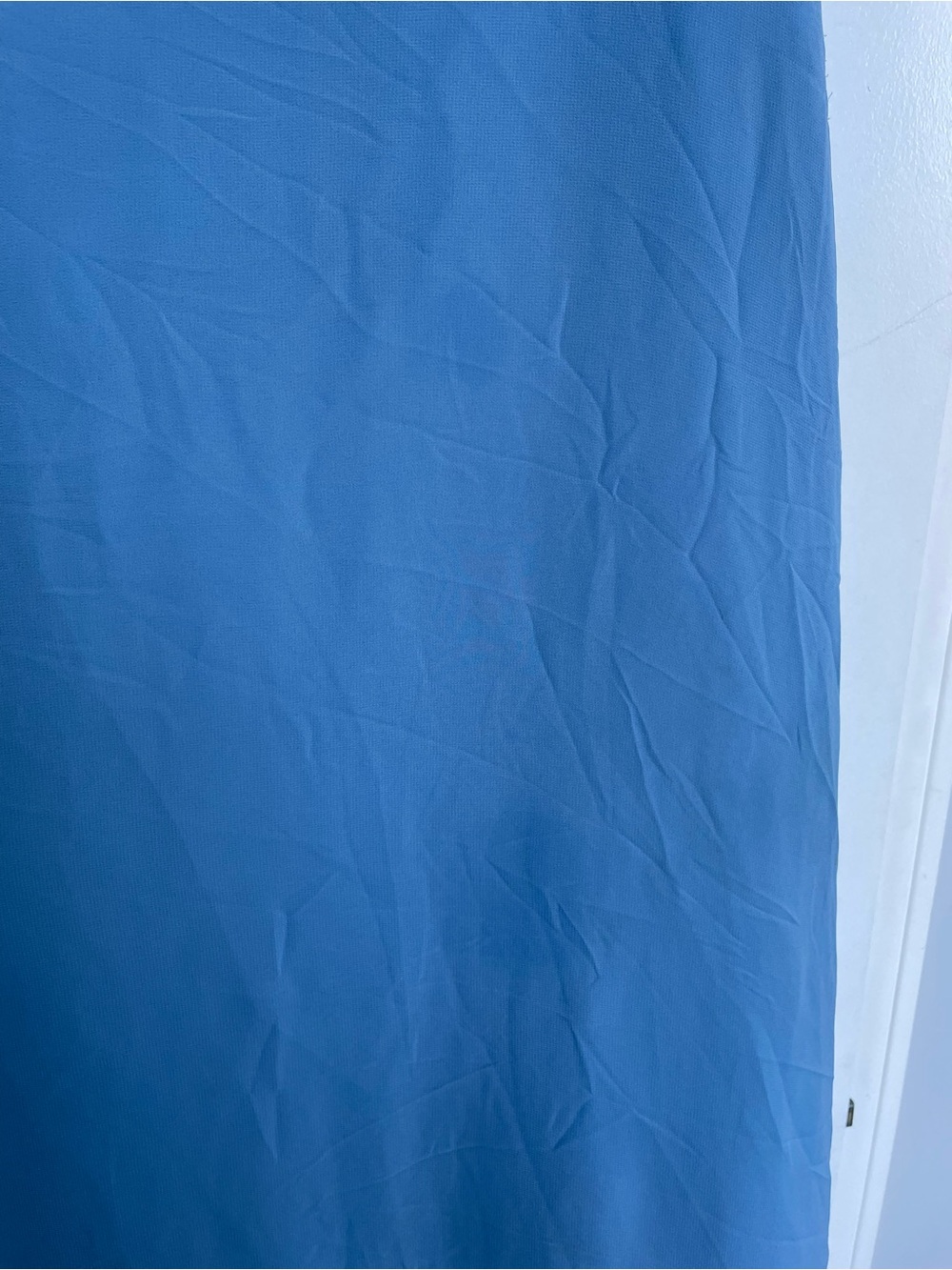 Azazie Steel Blue Cowl Neck Spaghetti-Strap Maxi Dress - Picture 2 of 8